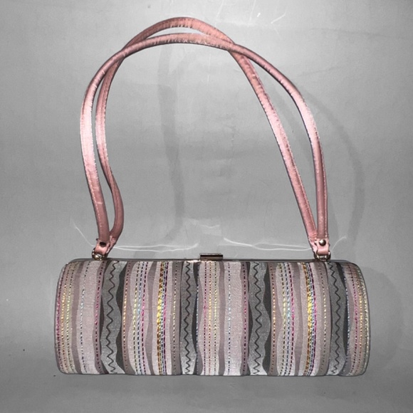 Pink Stitched Barrel Bag - Picture 2 of 7
